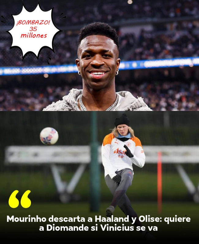 Mourinho descarta a Haaland y Olise: quiere a Diomande si Vinicius se va