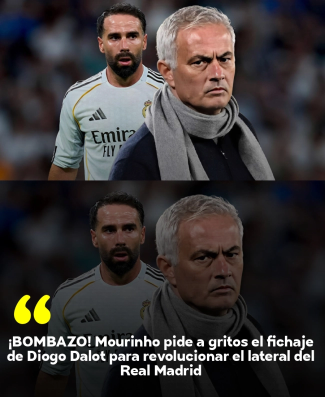 ¡BOMBAZO! Mourinho pide a gritos el fichaje de Diogo Dalot para revolucionar el lateral del Real Madrid