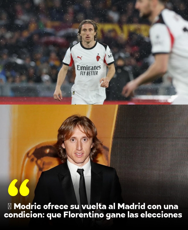 ⚠️ Modric ofrece su vuelta al Madrid con una condición: que Florentino gane las elecciones ⚠️ Modric ofrece su vuelta al Madrid con una condición: que Florentino gane las elecciones
