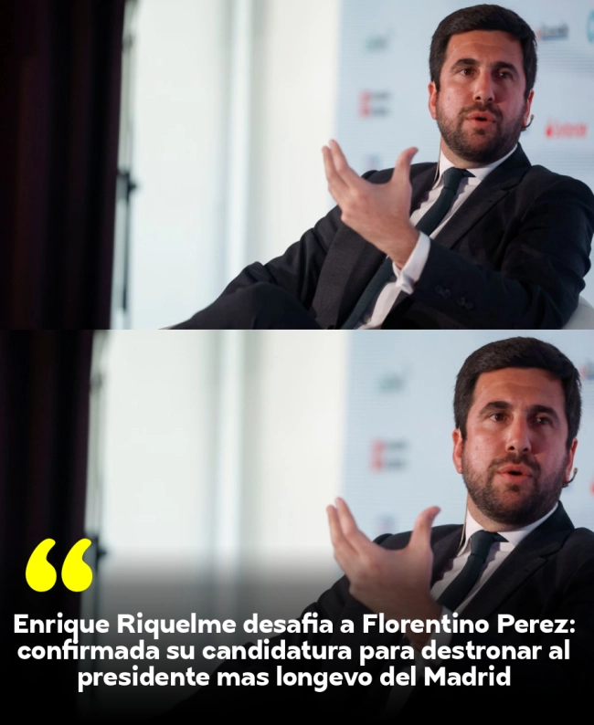 Enrique Riquelme desafía a Florentino Pérez: confirmada su candidatura para destronar al presidente más longevo del Madrid