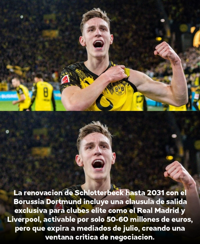 Real Madrid reactiva la bomba Schlotterbeck: cláusula secreta de 60 millones expira en julio