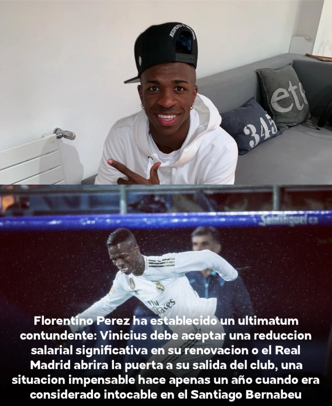 Ultimátum de Florentino a Vinicius: acepta recorte salarial o abandona el Real Madrid Ultimátum de Florentino a Vinicius: acepta recorte salarial o abandona el Real Madrid