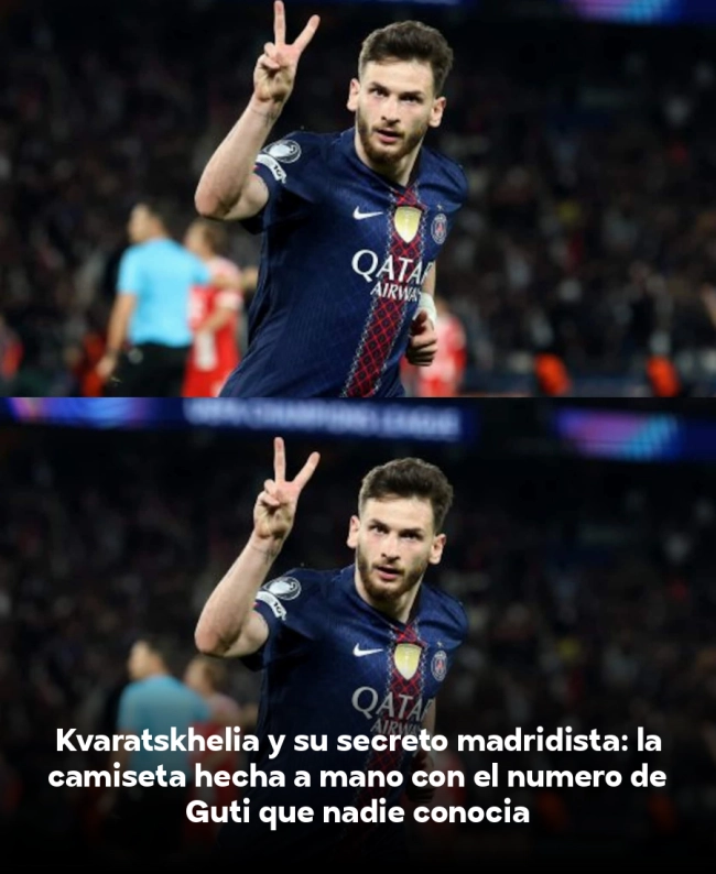 Kvaratskhelia y su secreto madridista: la camiseta hecha a mano con el número de Guti que nadie conocía