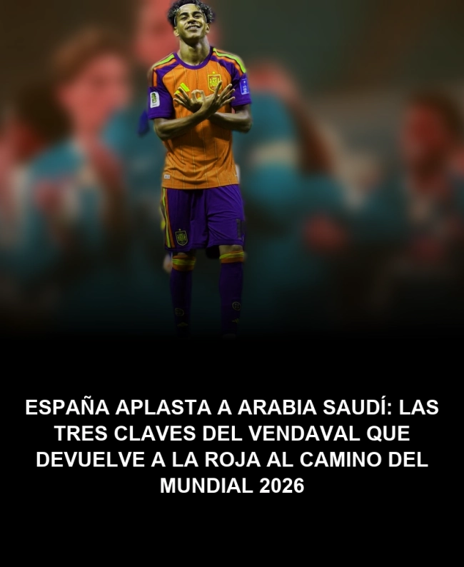 España aplasta a Arabia Saudí: las tres claves del vendaval que devuelve a La Roja al camino del Mundial 2026 España aplasta a Arabia Saudí: las tres claves del vendaval que devuelve a La Roja al camino del Mundial 2026