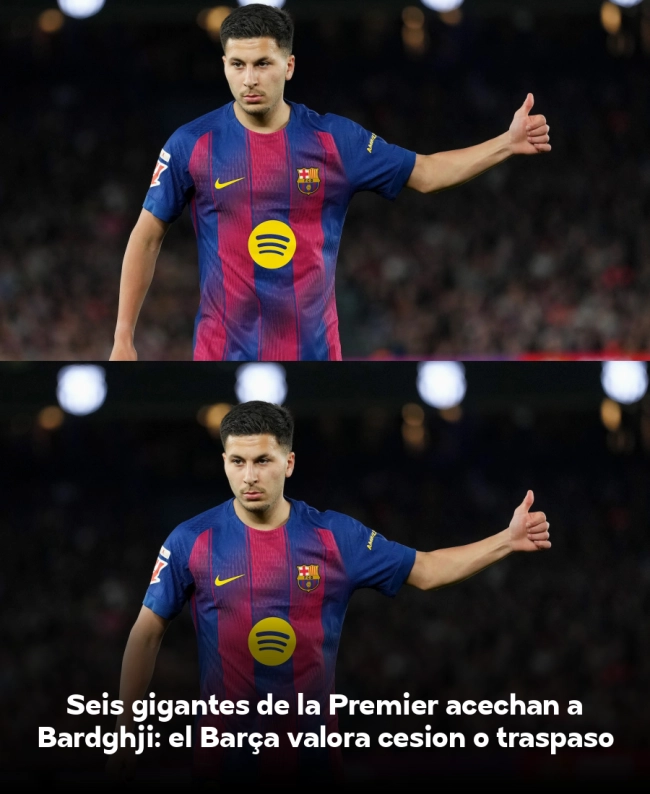 Seis gigantes de la Premier acechan a Bardghji: el Barça valora cesión o traspaso