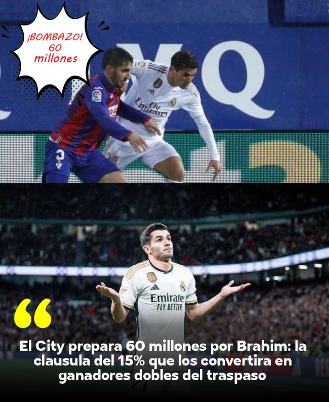 El City prepara 60 millones por Brahim: la cláusula del 15% que los convertirá en ganadores dobles del traspaso
