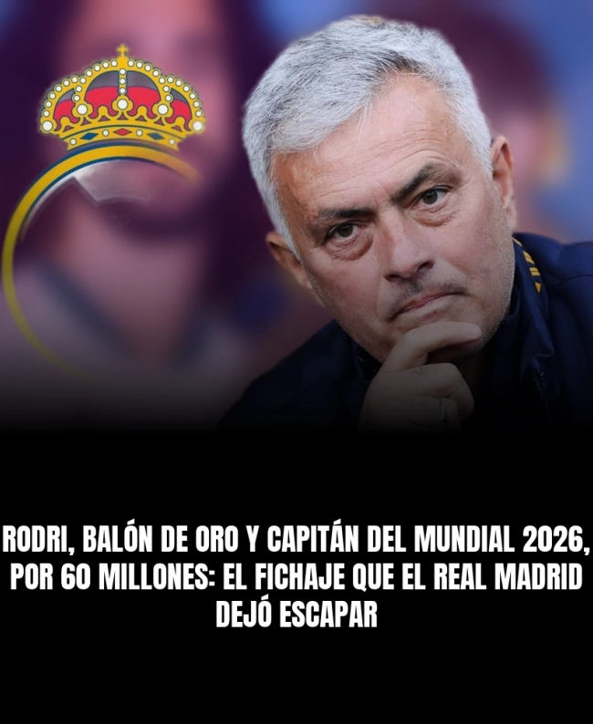 Rodri, Balón de Oro y capitán del Mundial 2026, por 60 millones: el fichaje que el Real Madrid dejó escapar Rodri, Balón de Oro y capitán del Mundial 2026, por 60 millones: el fichaje que el Real Madrid dejó escapar