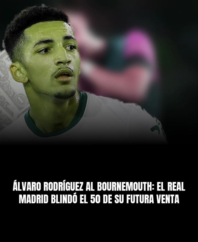 Álvaro Rodríguez al Bournemouth: el Real Madrid blindó el 50% de su futura venta