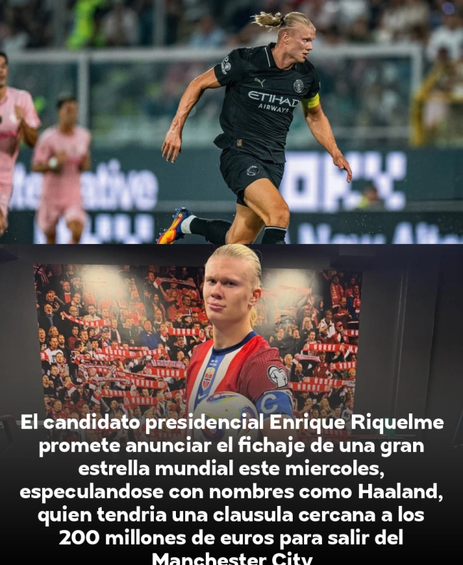 Riquelme promete bombazo: ¿Haaland al Real Madrid? El anuncio que podría cambiar las elecciones Riquelme promete bombazo: ¿Haaland al Real Madrid? El anuncio que podría cambiar las elecciones