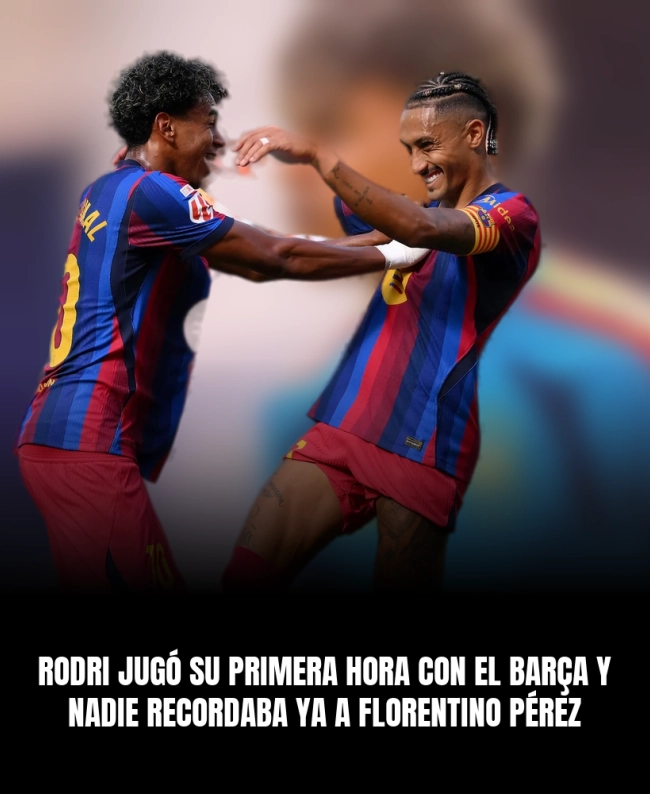 Rodri jugó su primera hora con el Barça y nadie recordaba ya a Florentino Pérez