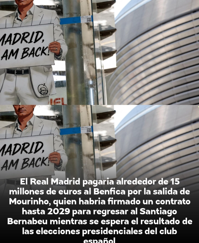 Mourinho devuelve coche al Benfica: Real Madrid pagaría 15 millones y contrato hasta 2029 Mourinho devuelve coche al Benfica: Real Madrid pagaría 15 millones y contrato hasta 2029