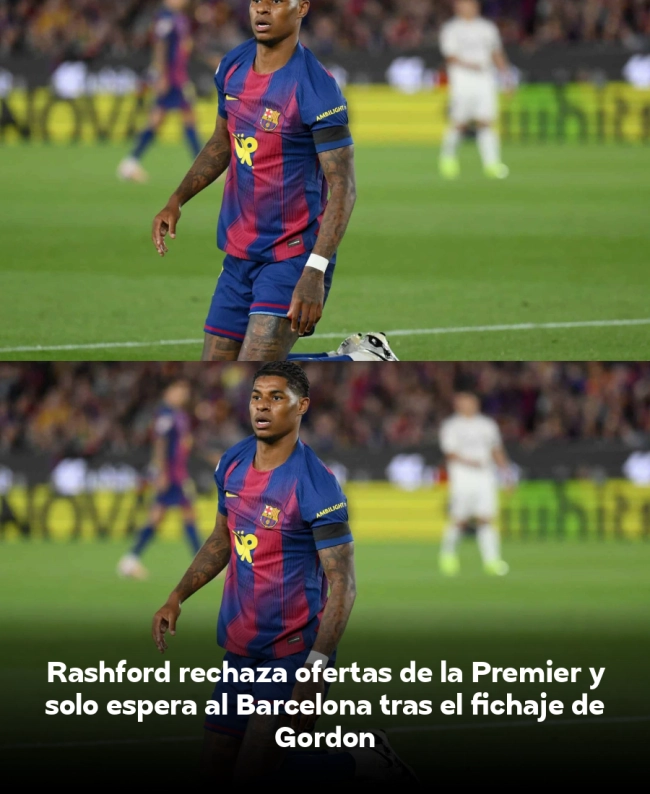 Rashford rechaza ofertas de la Premier y solo espera al Barcelona tras el fichaje de Gordon