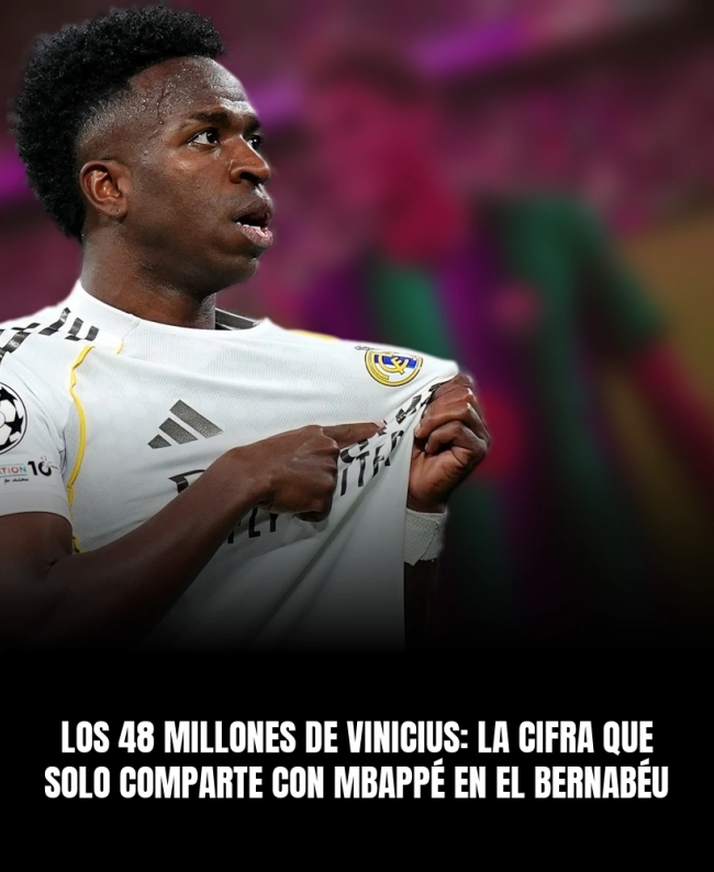 Los 48 millones de Vinicius: la cifra que solo comparte con Mbappé en el Bernabéu