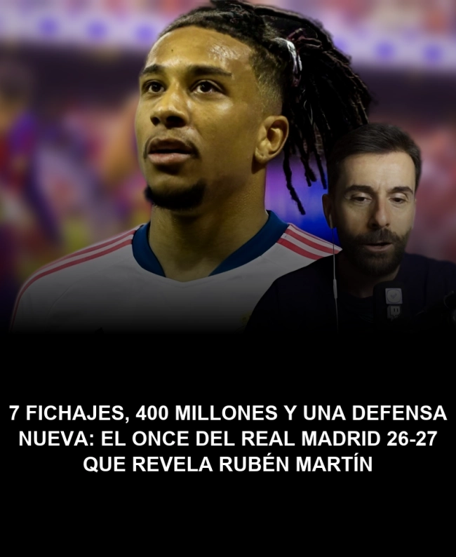 7 fichajes, 400 millones y una defensa nueva: el once del Real Madrid 26-27 que revela Rubén Martín 7 fichajes, 400 millones y una defensa nueva: el once del Real Madrid 26-27 que revela Rubén Martín
