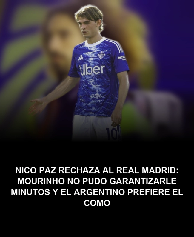 Nico Paz rechaza al Real Madrid: Mourinho no pudo garantizarle minutos y el argentino prefiere el Como