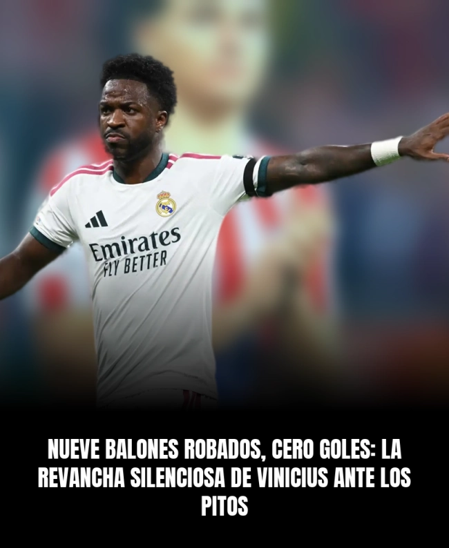 Nueve balones robados, cero goles: la revancha silenciosa de Vinicius ante los pitos