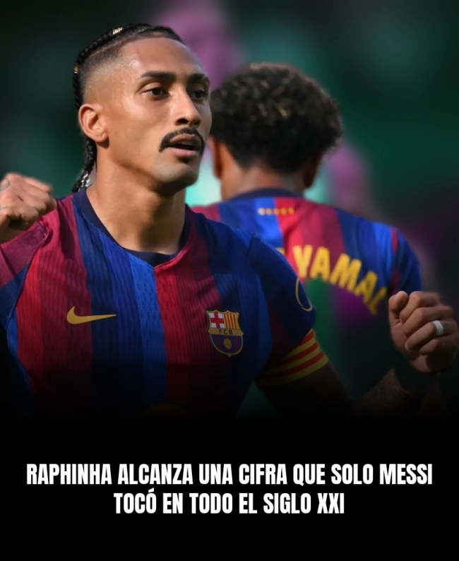 Raphinha alcanza una cifra que solo Messi tocó en todo el siglo XXI Raphinha alcanza una cifra que solo Messi tocó en todo el siglo XXI
