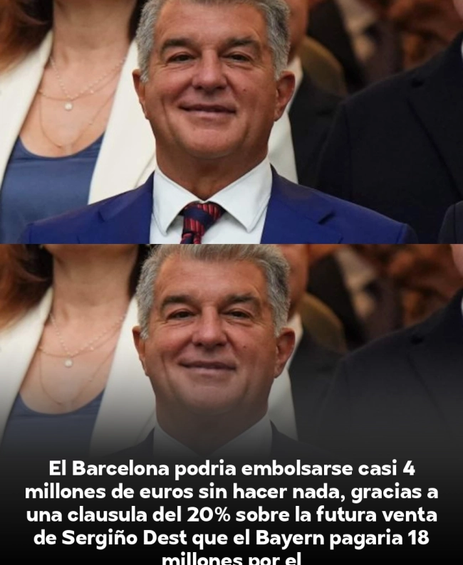 El Barça ingresaría 4 millones sin esfuerzo: el Bayern quiere a Dest y una cláusula de oro lo haría posible El Barça ingresaría 4 millones sin esfuerzo: el Bayern quiere a Dest y una cláusula de oro lo haría posible