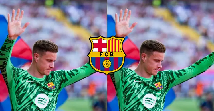 Lа emoсіón de Ter Stegen trаѕ reсoger el trofeo: 