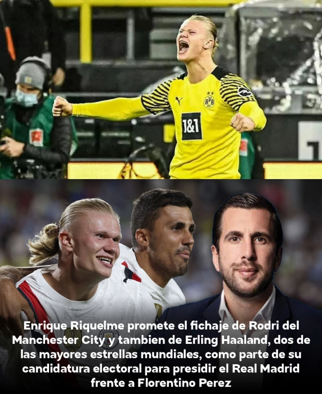 ¡Bombazo electoral! Riquelme promete fichar a Rodri y Haaland si gana la presidencia del Real Madrid