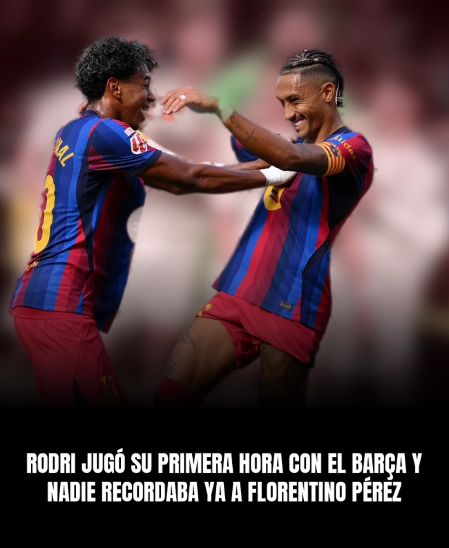Rodri jugó su primera hora con el Barça y nadie recordaba ya a Florentino Pérez
