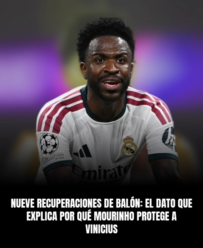 Nueve recuperaciones de balón: el dato que explica por qué Mourinho protege a Vinicius Nueve recuperaciones de balón: el dato que explica por qué Mourinho protege a Vinicius