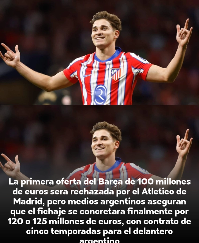 ¡BOMBAZO! Julián Álvarez al Barça: Argentina confirma acuerdo de 125 millones y contrato de 5 años ¡BOMBAZO! Julián Álvarez al Barça: Argentina confirma acuerdo de 125 millones y contrato de 5 años