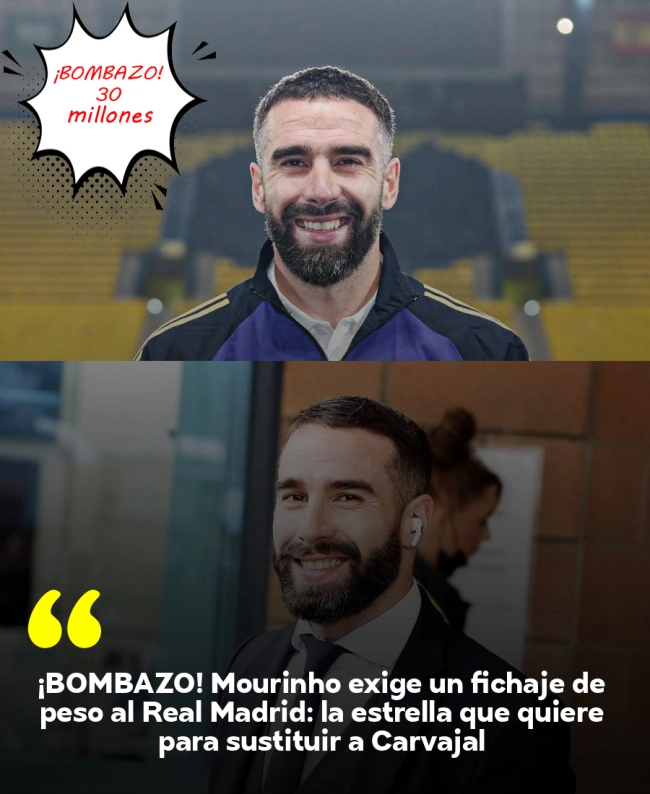 ¡BOMBAZO! Mourinho exige un fichaje de peso al Real Madrid: la estrella que quiere para sustituir a Carvajal