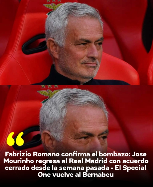 Fabrizio Romano confirma el bombazo: José Mourinho regresa al Real Madrid con acuerdo cerrado desde la semana pasada - El Special One vuelve al Bernabéu
