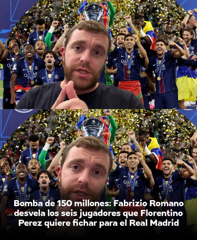 Bomba de 150 millones: Fabrizio Romano desvela los seis jugadores que Florentino Pérez quiere fichar para el Real Madrid