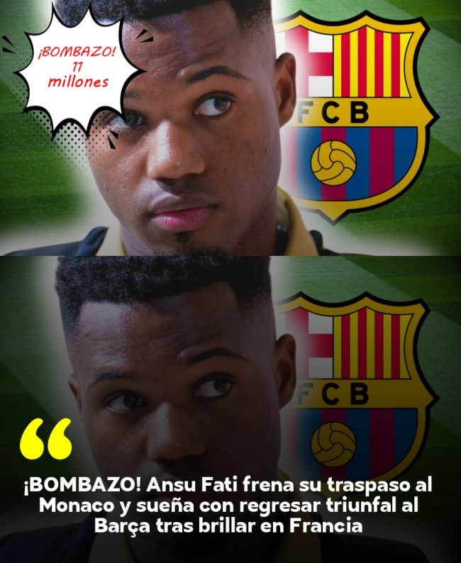 ¡BOMBAZO! Ansu Fati frena su traspaso al Mónaco y sueña con regresar triunfal al Barça tras brillar en Francia