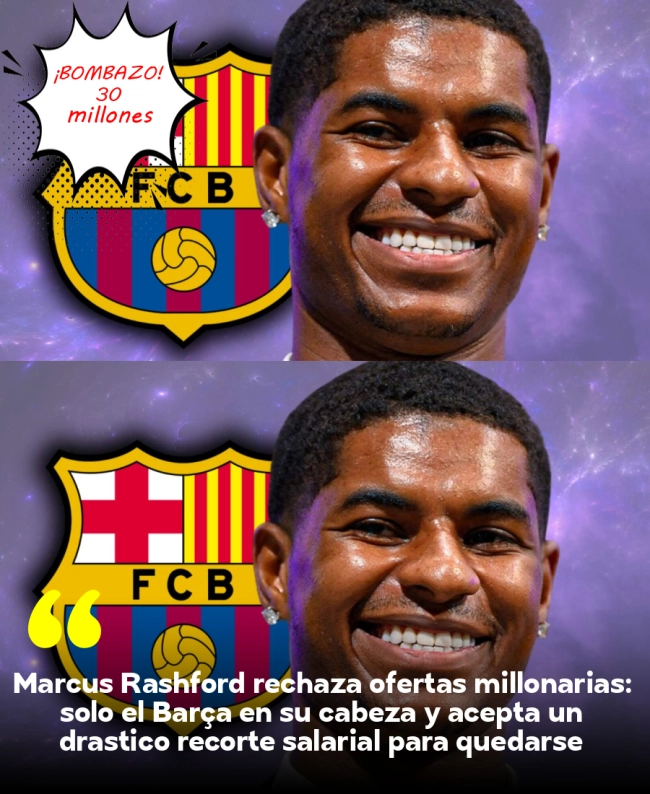 Marcus Rashford rechaza ofertas millonarias: solo el Barça en su cabeza y acepta un drástico recorte salarial para quedarse