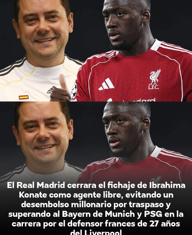 ¡BOMBAZO! Tomás Roncero confirma: Konaté firma por el Real Madrid por 4+1 temporadas como agente libre ¡BOMBAZO! Tomás Roncero confirma: Konaté firma por el Real Madrid por 4+1 temporadas como agente libre