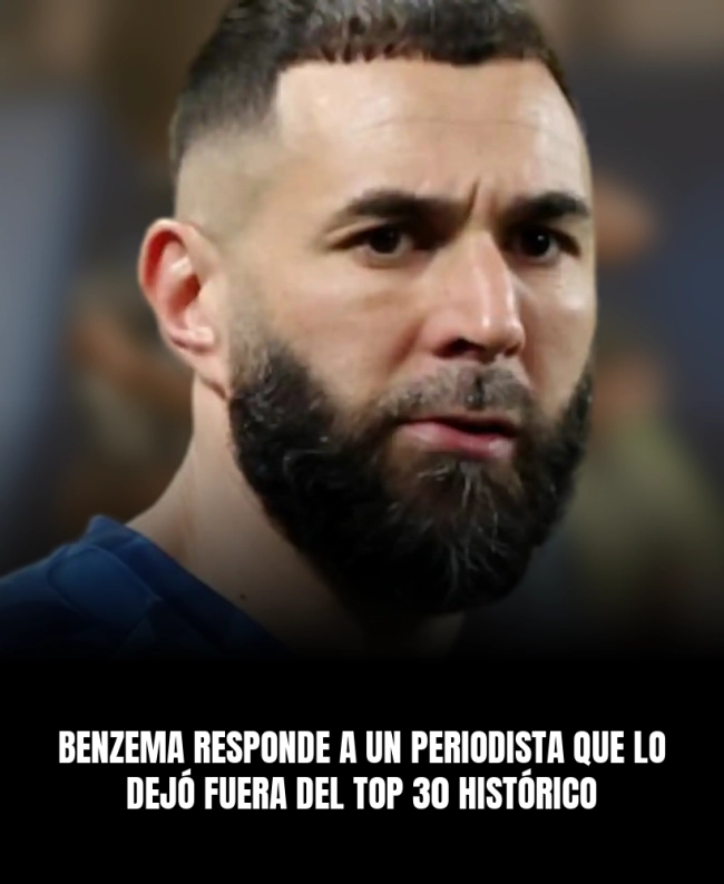 Benzema responde a un periodista que lo dejó fuera del top 30 histórico