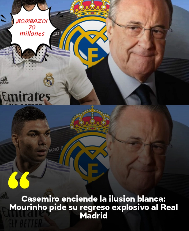 Casemiro enciende la ilusión blanca: Mourinho pide su regreso explosivo al Real Madrid