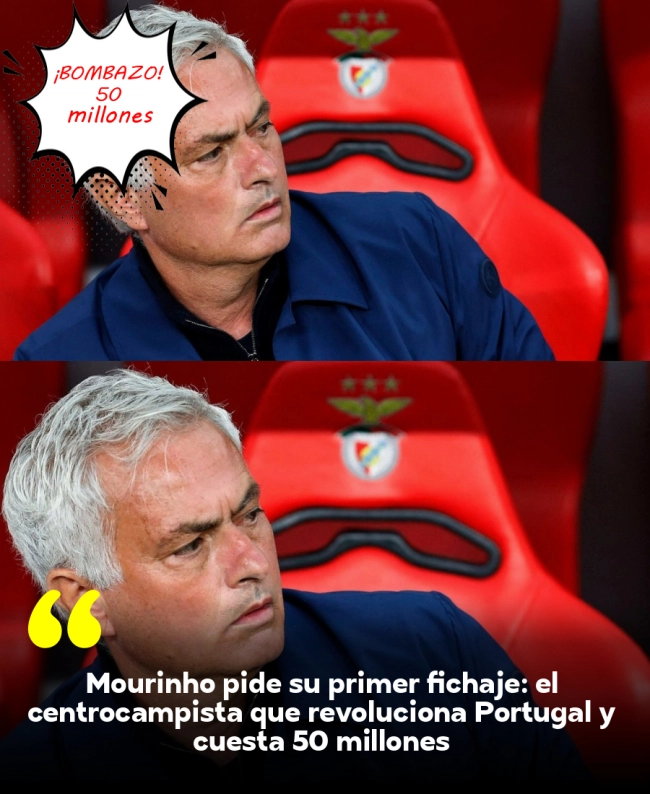 Mourinho pide su primer fichaje: el centrocampista que revoluciona Portugal y cuesta 50 millones
