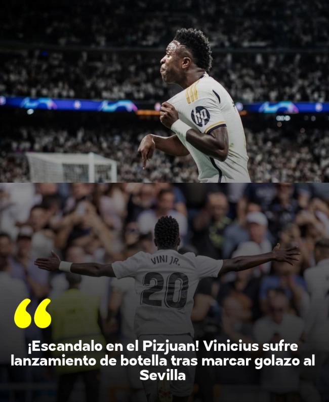 ¡Escándalo en el Pizjuán! Vinicius sufre lanzamiento de botella tras marcar golazo al Sevilla ¡Escándalo en el Pizjuán! Vinicius sufre lanzamiento de botella tras marcar golazo al Sevilla