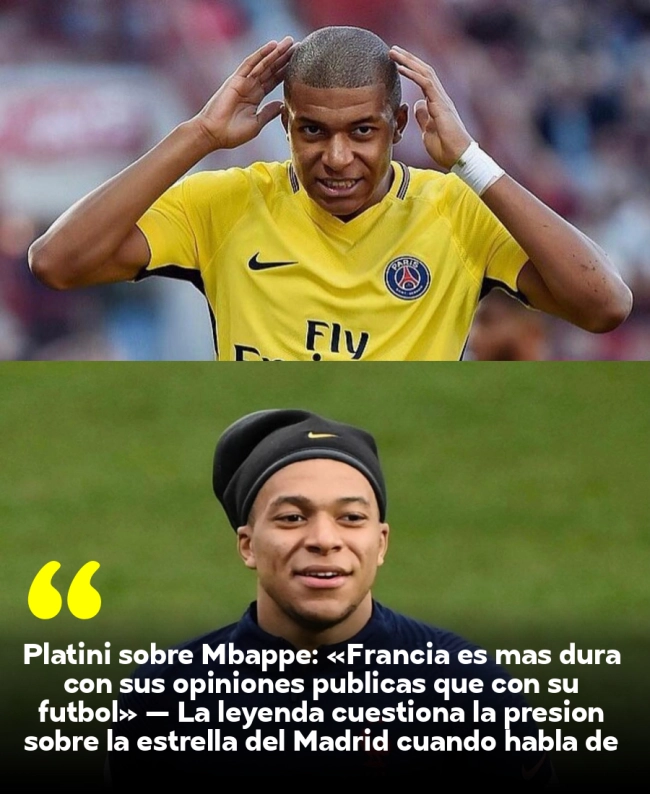Platini sobre Mbappé: «Francia es más dura con sus opiniones públicas que con su fútbol» — La leyenda cuestiona la presión sobre la estrella del Madrid cuando habla de política con el brazalete de capitán