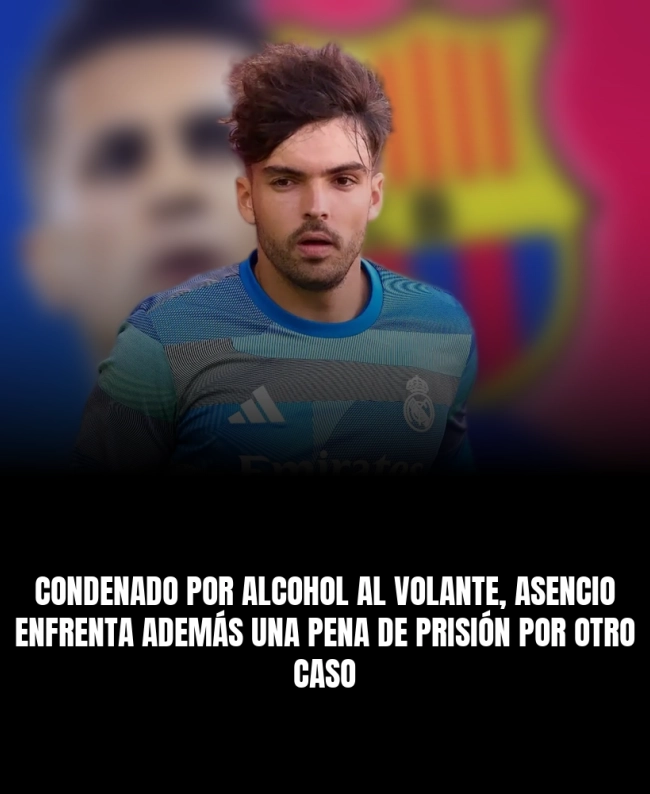 Condenado por alcohol al volante, Asencio enfrenta además una pena de prisión por otro caso