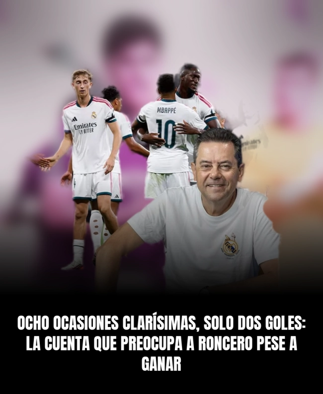 Ocho ocasiones clarísimas, solo dos goles: la cuenta que preocupa a Roncero pese a ganar Ocho ocasiones clarísimas, solo dos goles: la cuenta que preocupa a Roncero pese a ganar