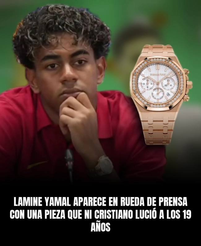 Lamine Yamal aparece en rueda de prensa con una pieza que ni Cristiano lució a los 19 años Lamine Yamal aparece en rueda de prensa con una pieza que ni Cristiano lució a los 19 años