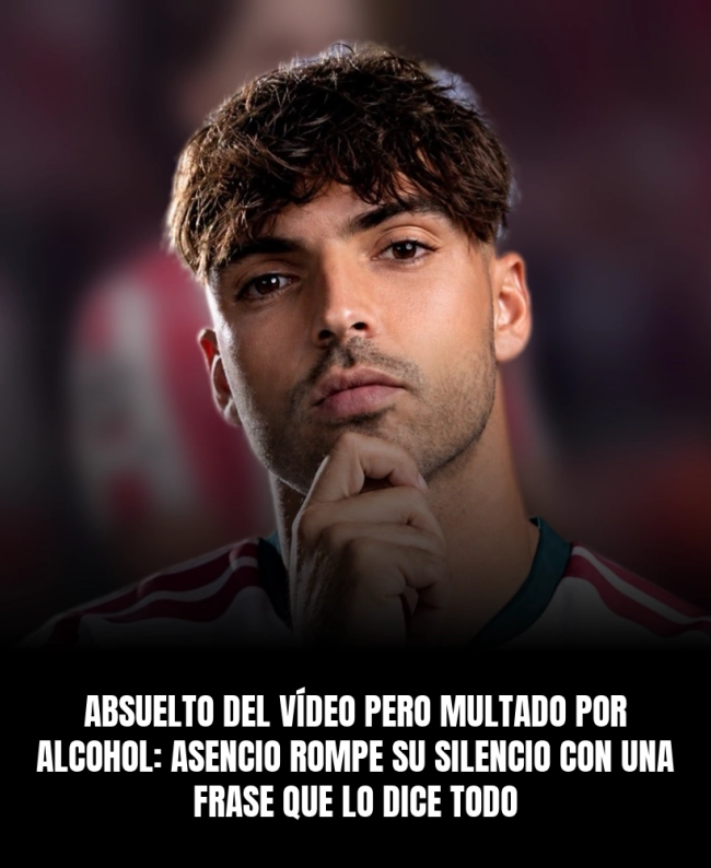 Absuelto del vídeo pero multado por alcohol: Asencio rompe su silencio con una frase que lo dice todo Absuelto del vídeo pero multado por alcohol: Asencio rompe su silencio con una frase que lo dice todo