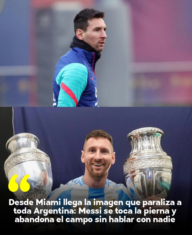Desde Miami llega la imagen que paraliza a toda Argentina: Messi se toca la pierna y abandona el campo sin hablar con nadie