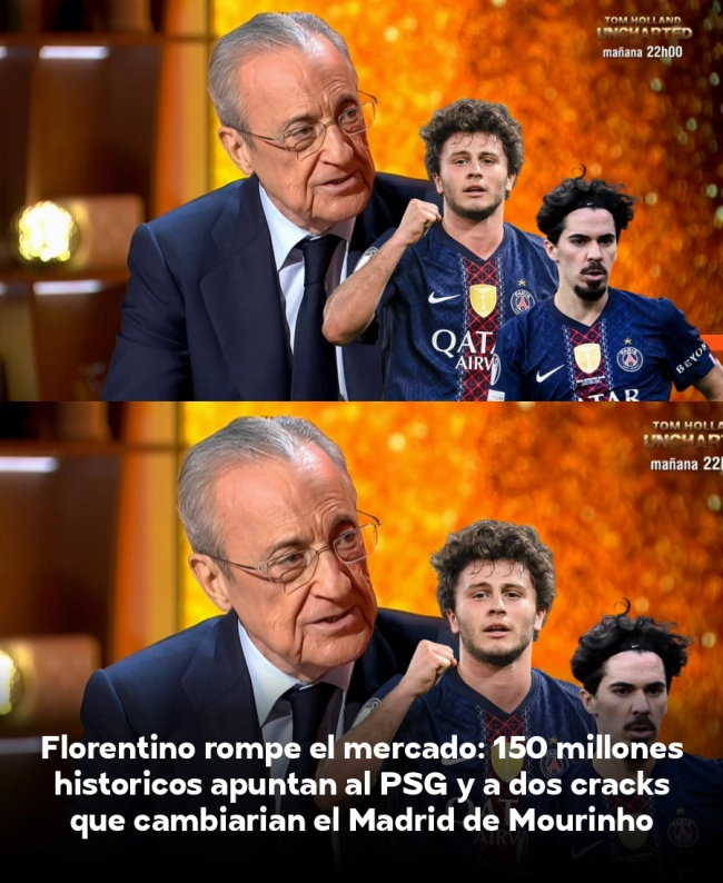 Florentino rompe el mercado: 150 millones históricos apuntan al PSG y a dos cracks que cambiarían el Madrid de Mourinho