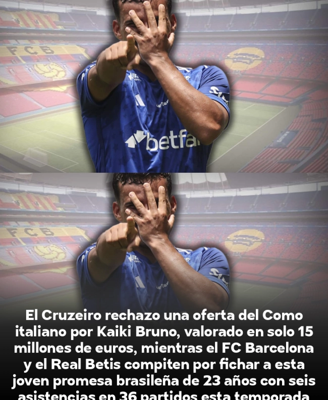 BOMBA: El Barça ficha por 15 millones a la joya brasileña que rechazó al Como y compite con el Betis