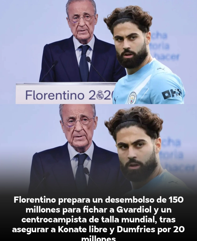 Florentino prepara 150 millones: Gvardiol y un galáctico para el centro del campo tras Konaté y Dumfries Florentino prepara 150 millones: Gvardiol y un galáctico para el centro del campo tras Konaté y Dumfries