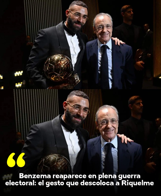 Benzema reaparece en plena guerra electoral: el gesto que descoloca a Riquelme