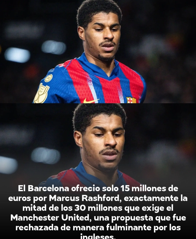 Rashford fuera del Barça: United rechaza oferta del 50% y cierra la puerta al inglés Rashford fuera del Barça: United rechaza oferta del 50% y cierra la puerta al inglés