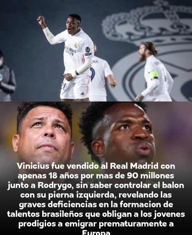 Ronaldo Nazario destapa la cruda verdad: Vinicius llegó al Real Madrid sin saber usar la pierna izquierda