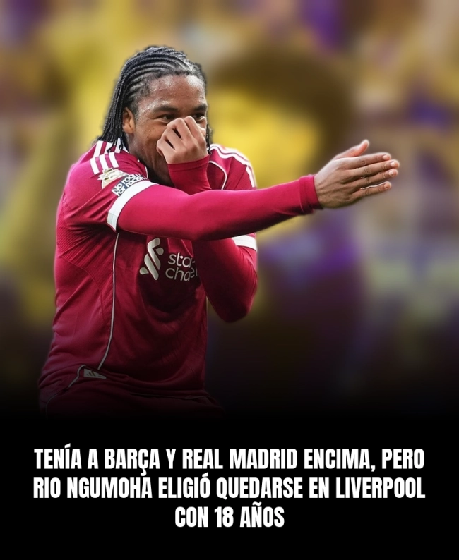 Tenía a Barça y Real Madrid encima, pero Rio Ngumoha eligió quedarse en Liverpool con 18 años Tenía a Barça y Real Madrid encima, pero Rio Ngumoha eligió quedarse en Liverpool con 18 años